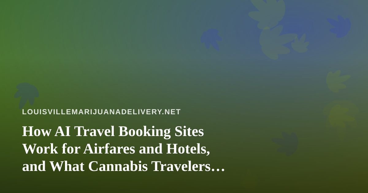 How AI Travel Booking Sites Work for Airfares and Hotels, and What Cannabis Travelers Should Know Before They Fly
